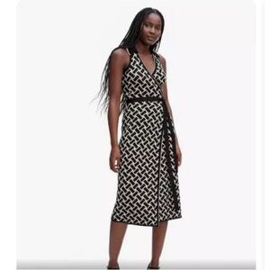 Diane Von Furstenberg Black and White Midi Dress
